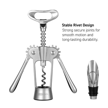 Barcool Wing Corkscrew with Pourer & Stopper